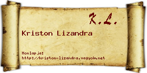 Kriston Lizandra névjegykártya